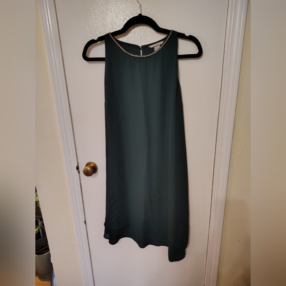 H&M Dark Green Sleeveless Mini Dress